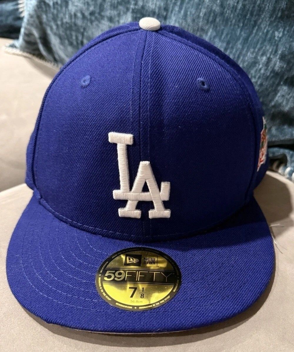 New Era 59FIFTY LA Dodgers 1988 World Series Fitted Hat Blue Size 7 1/8